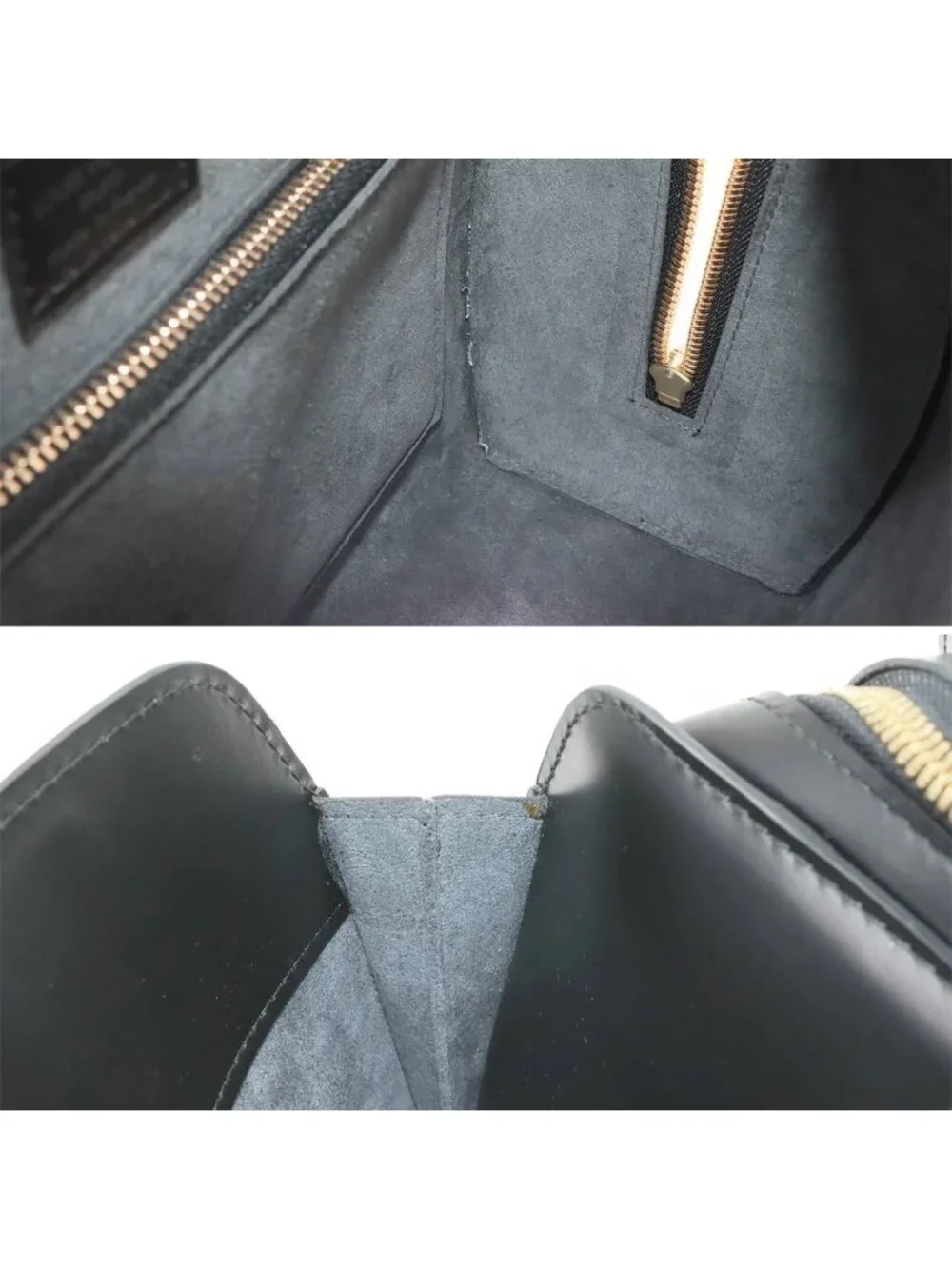 Louis Vuitton Epi Pont Neuf Hand Bag Leather Noir Gold